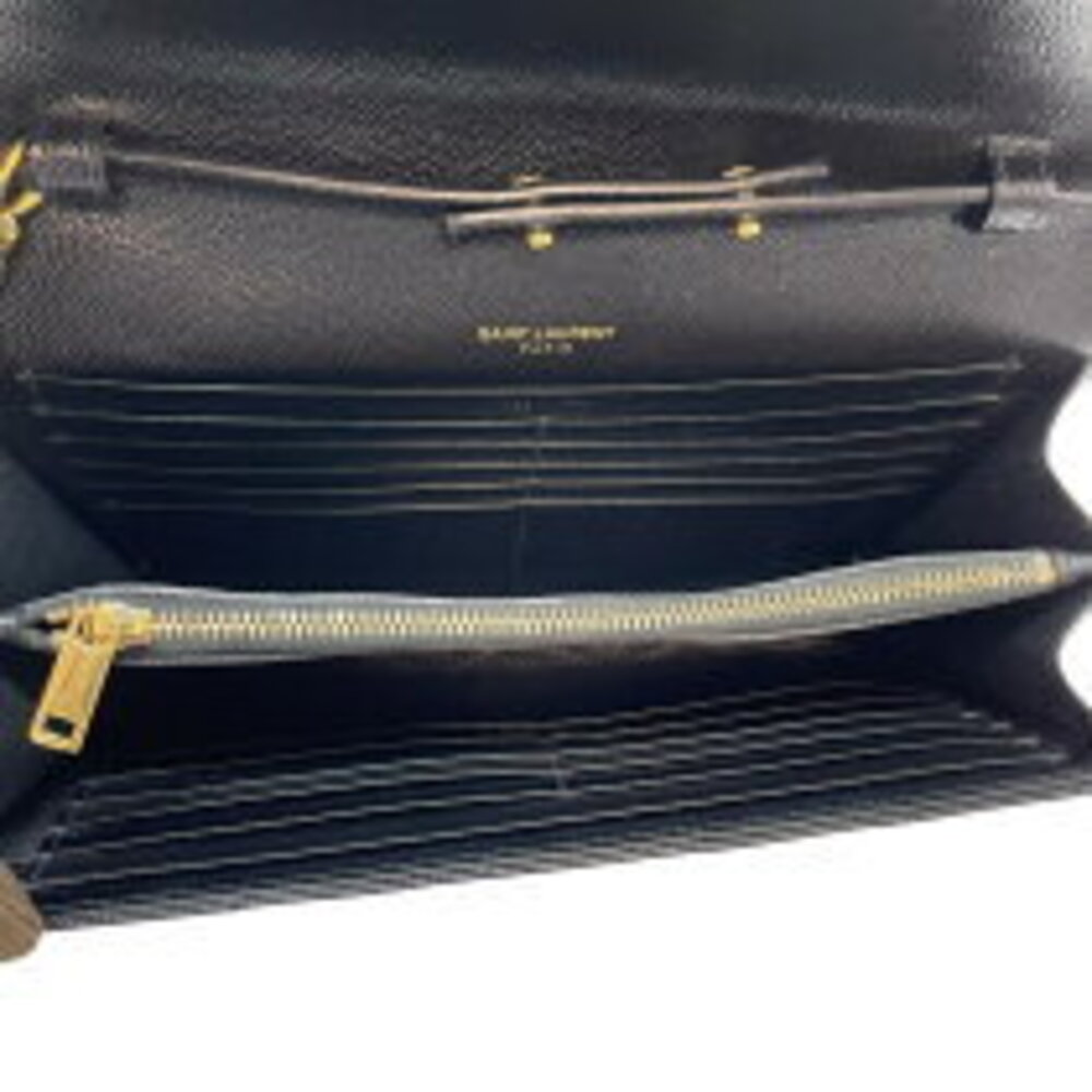 Saint Laurent Black Shoulder Chain Grained Strap Cassandra Leather Shoulder - Picture 6 of 11